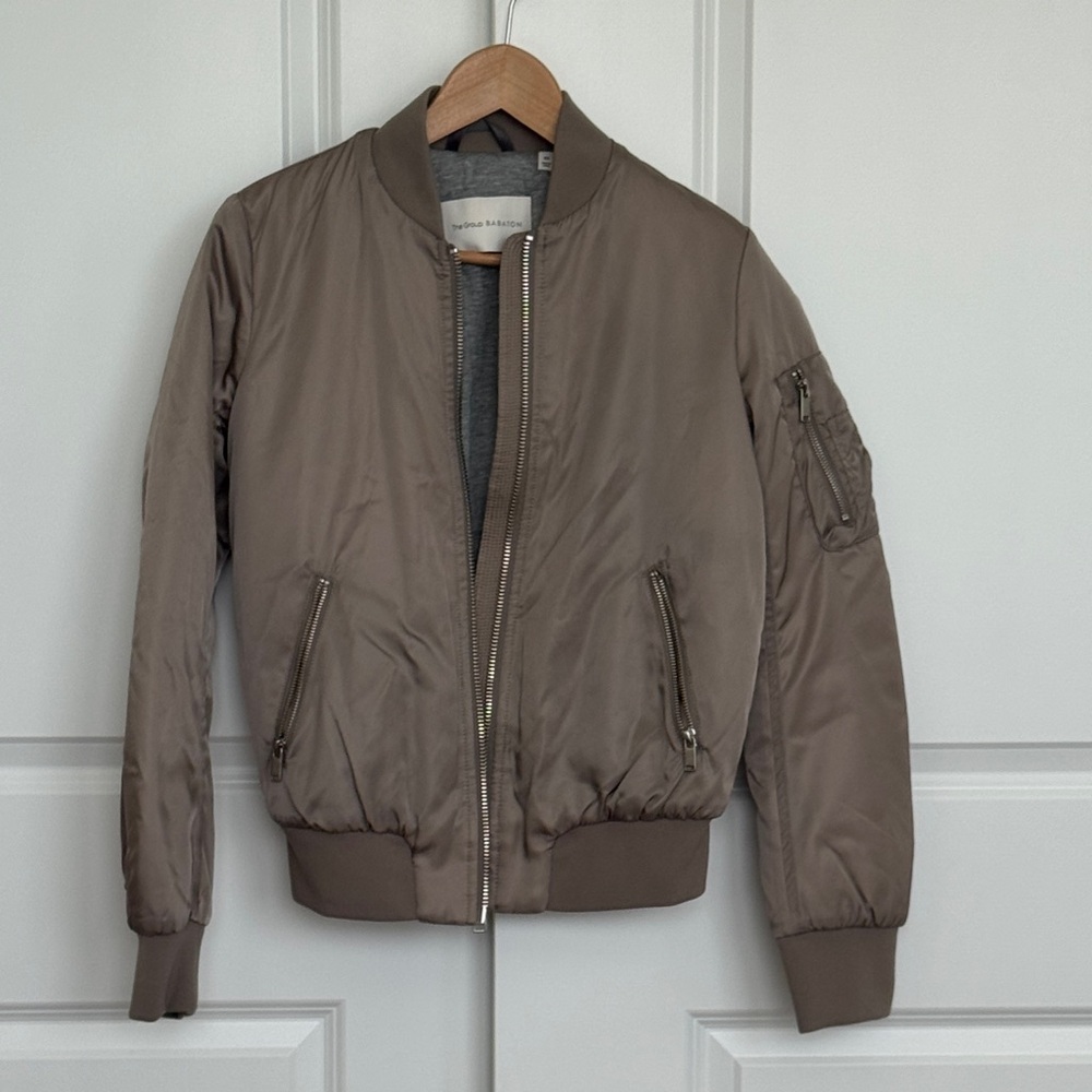 Babaton Brown Bomber Jacket